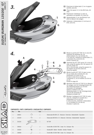 Stelaż kufra tylnego Shad do Suzuki Burgman UH 125/ 200 125 R (07-13)