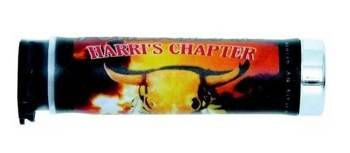 Manetki 02601-ic chapter z bykiem końcówka chrom (130 mm/22 mm) bez otworu kolor czarny/czerwony/żółty