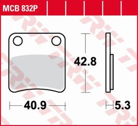 Klocki hamulcowe (hamulec postojowy) kh257/2 organic bmw c 650 11-, c-evolutione 14-, honda fjs 400 09-16, fjs 600 03-16, crf 1000 / 1100 15