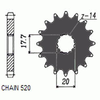 Zebatka napedowa sunstar sunf345-12