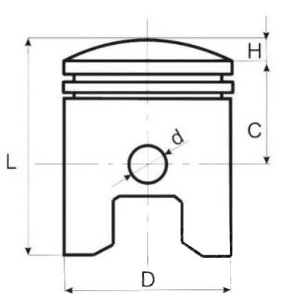 Tłok skuter Longjia LJ125T-8M Sym Jet 125 57,40/15/20