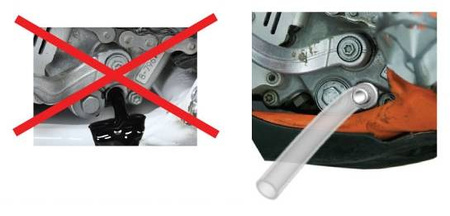 przyrząd (rurka) do spuszczania oleju z silnika ktm 65-530 '09-22, husqvarna fc/fe/fs '14-22, tc 125-250 '14-22, te '11-22, tc 50/65, tx 125/300, fx 350 '17-22, fx 450 '10-22, ec/mc 250/350f '21 ( 3 szt. ) (od-501)