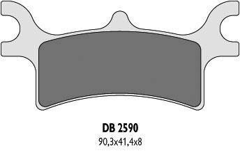 Klocki hamulcowe kh314 polaris tył - zastępują db2590mx-d oraz db2590qd-d