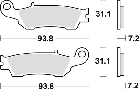 Klocki hamulcowe kh450 sinter offroad yamaha yz 125 08-, wr 250 15-, yz 250 07-, wr 450 16-, yz 450 08-, przód