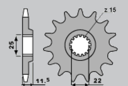 Zębatka przednia 1252 16 (a4254021160) ktm lc 4 620/640