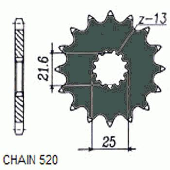 Zebatka napedowa sunstar sunf325-15