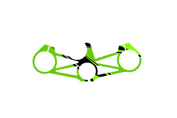 Ochraniacz Radikal Na Półkę Kierownicy Puig Do Kawasaki Zx-6r 636 13-16/ Zx-6r 18-21 Zielony