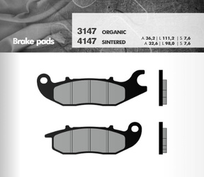 Klocki hamulcowe kh375 cbr125/cbf125/an125, rieju, przód (ft 3147)
