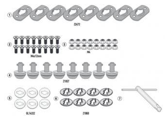 zestaw do konwersji stelaży kufrów bocznych klo9430mk, klo9430cam, klo6710mk oraz klo6710cam na stelaże szybkiego demontażu aprilia tuareg 660 '22, ktm 790/890 adventure, husqvarna norden 901 '22