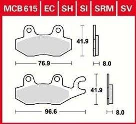 KLOCKI HAMULCOWE TRW MCB615SV
