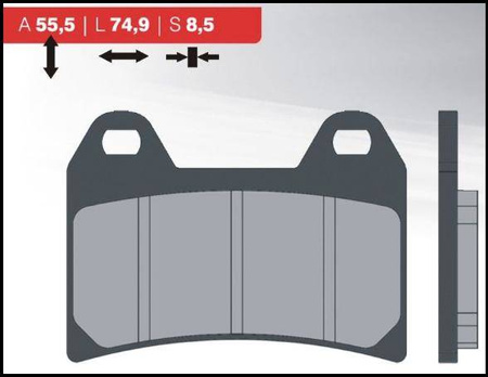 Klocki hamulcowe kh244 brembo, przód (ft 3093)