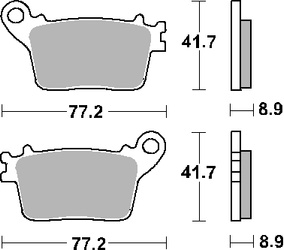 Hamulcowe kh436 street ceramic kolor czarny pasuje do: honda cbr600/1000, suzuki gsx-r600/750/1000/, yamaha r1, kawasaki zx-10r tył