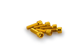 Śruby z anodyzowanego aluminium blister 6 śrub imbusowych m6x20mm żółte