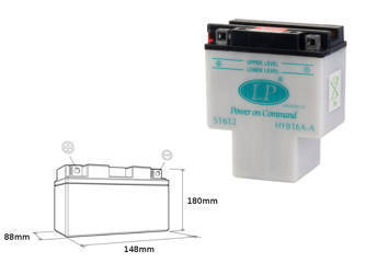 Landport akumulator hyb16a-a 12v 16ah 151x91x182 obsługowy - bez elektrolitu (5)