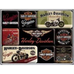 Magnes zestaw 9 szt Harley-Davidson Bike