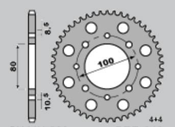 Zębatka tylna 819 37 suzuki gn 250 '82-'99, 250 marauder '00-'10, rg 250 gamma '85-'88, tu 250x '97-'19