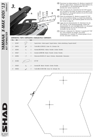 Stelaż kufra tylnego Shad do Yamaha X-Max 125 250 400
