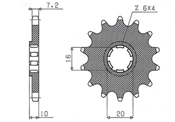 Zębatka przednia 799 15 suzuki 125 '98-'11 (-1), gn 125, vl 125 intruder (jtf410.15) (łańc. 428) (79915jt)