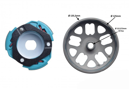 Sprzęgło tuningowe CVT do skutera 125cm GY6-125 oraz 150 GY6-150cm