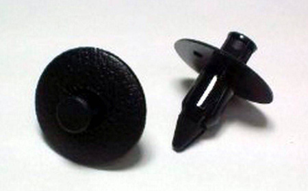 Kołki montażowe do plastików (głębokość 19mm, gr. 6,5mm, szer. główki 18mm, dł. całk. 21mm) (10 szt.) (made in japan)
