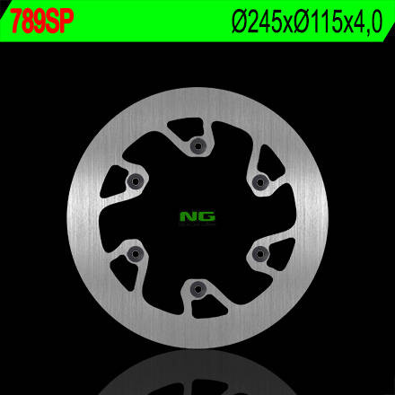 Tarcza hamulcowa tył yamaha yz 125/250 (02-18), yzf/wrf (02-18) (pełna) (245x115x4)(6x6,5mm)