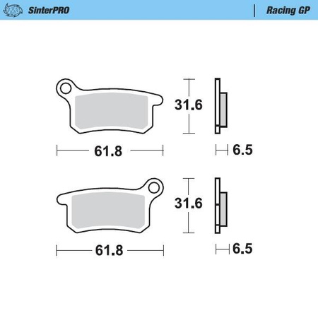 Klocki hamulcowe kh357 sinter metal racing ng:12  przód/tył  ktm sx 65 '09-'21, gasgas mc 65  '21-, husqvarna tc 65  '17-,  sx 85 '04-'11
