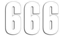 Numery startowe 13cm x 7cm proste, kolor biały nr6 (3szt.)