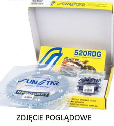 Zestaw napędowy yamaha xt 600e 97-02, xt 600e 90-03 standard (15/45/106) (do 750 cc) (sun37215/sun1-3538-45/ss520rdg-106n)