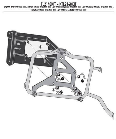 mocowanie skrzynki narzędziowej ks250 do stelaża kl2148
