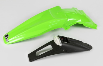 Błotnik tył kawasaki klx 450 '07-'08 z lampką kolor zielony ( enduro z lampką led )