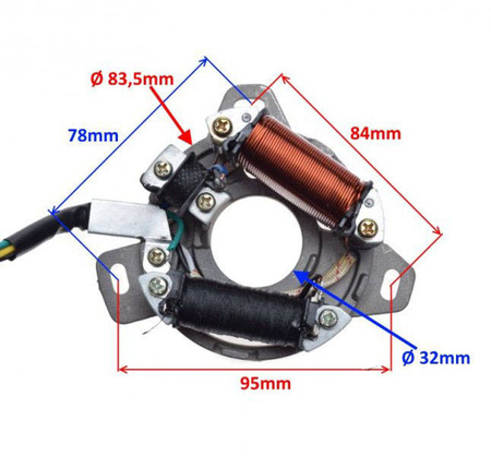 Stator iskrownik 2 cewki do Honda MTX MBX MT MB 50 / 80