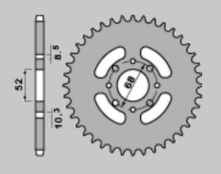 Zębatka tylna 801 46 (801-46)  801 46 ts50 er '80-'85, ts 50x '84-'00