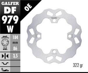 Tarcza hamulcowa tył yamaha yxr 700 rhino '08- wave (184x86x3,5mm)