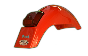 Błotnik tył uniwersalny enduro ze światłem 50cc, 80cc, 125cc '75-'79 kolor czerwony