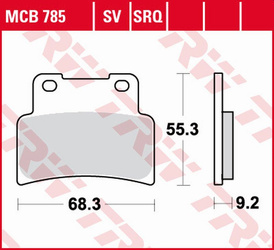 Klocki hamulcowe kh432 sinter track aprilia rs 125 '07-'13, sl 750 shiver/drosoduro '07-'17, na 850 mana '07-'16, sl 900 shiver, smv 900 dro
