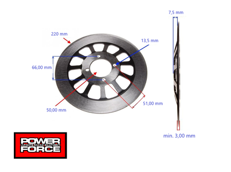 Tarcza Hamulcowa Przód Do Suzuki GN 125 220mm 4 Otwory