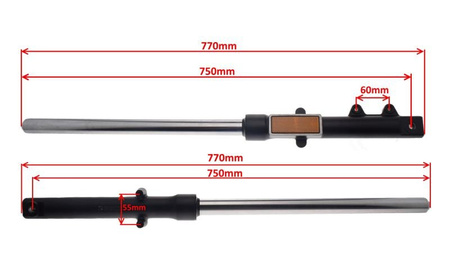 Amortyzatory przednie do motocykla Junak 126