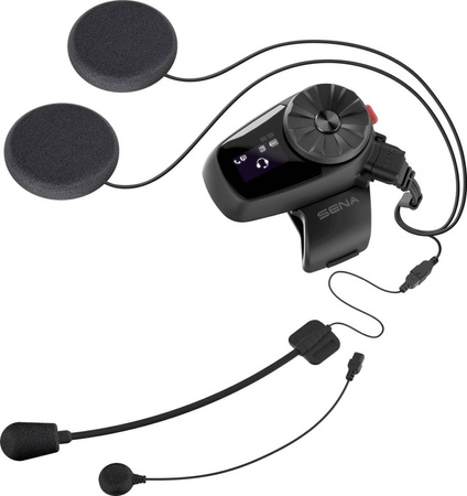 Interkom motocyklowy 5bluetooth 5 do 700m z wyświetlaczem lcd, głośnikami hd speakeri uniwersalnym zestawem mikrofonów ( bez radia ) ( 1 zestaw ) (el) - zastepuje 5s-02