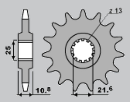 Zębatka przednia 2086 17 yamaha tdm 850 '96-'98 (jtf1586.17)