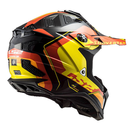 Kask enduro LS2 MX700 Subverter Evo Arched Black Yellow Red