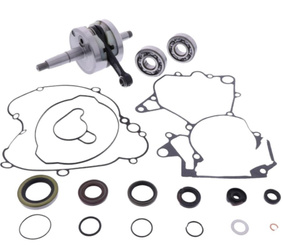 Wiseco wał korbowy ktm sx 65 '09-'18 (z łożyskami i uszczelniaczami na wał oraz kompletem uszczelek na dół silnika) (hr4031)