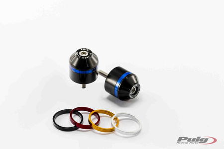 Ciężarki / końcówki kierownicy krótkie z pierścieniami puig do yamaha fjr1300a/as 01-1/ yzf-r1 czarne