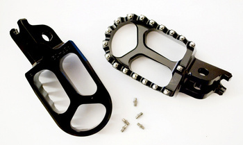 Podnóżek kierowcy kawasaki kxf250 '06-'14, kxf450 '07-'14 kolor czarny (2szt) aluminiowy