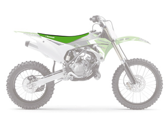 Pokrowiec/poszycie na siedzenie kawasaki kx 85 '14-'21 double grip 3 kolor czarny/zielony