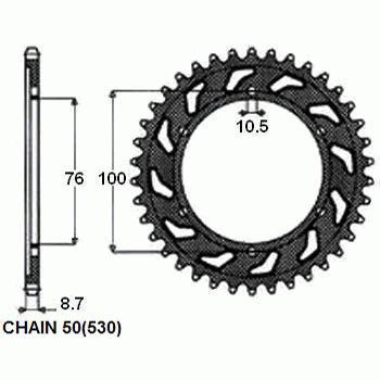 Zebatka napedzana stalowa sunstar sunr1-5226-52