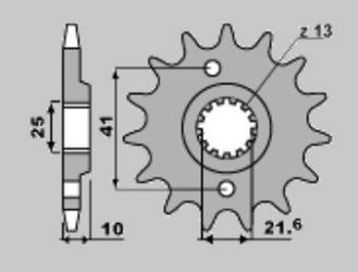Zębatka przednia 345 13 yamaha xt 660 r/x