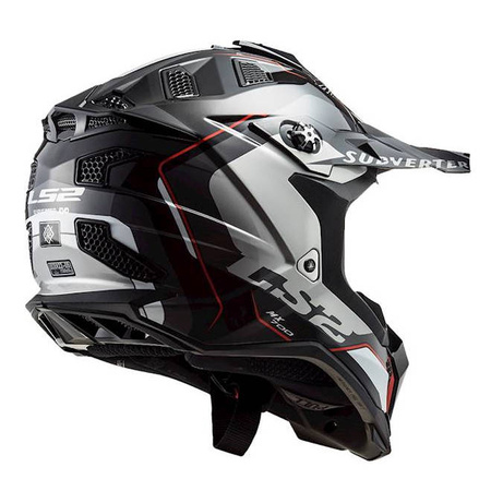 Kask enduro LS2 MX700 Subverter Evo Arched Black Silver Titanium