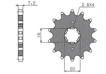 Zębatka przednia 263 13 suzuki rm 80/85, yamaha xt 125 r/x (jtf1263.13) (łańc. 428) (26313jt)