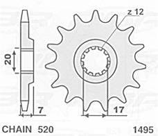Zębatka przednia 1495 13 beta trial 240