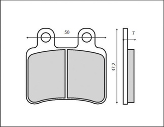 Klocki hamulcowe kh350 derbi/hm/peugeot/mbk/yamaha/rieju/cpi, przód (ft 3048)